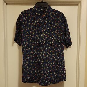 NWT: Eddie Bauer Baja Print Short Sleeve Button Down Shirt